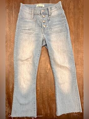 Madewell Light Blue High-Rise Button-Fly Flare Jeans